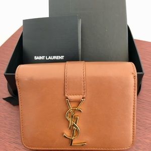 YSL compact bifold wallet with free gold chain purchased in 2020